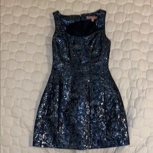 ASOS Petite Sparkling Navy Dress